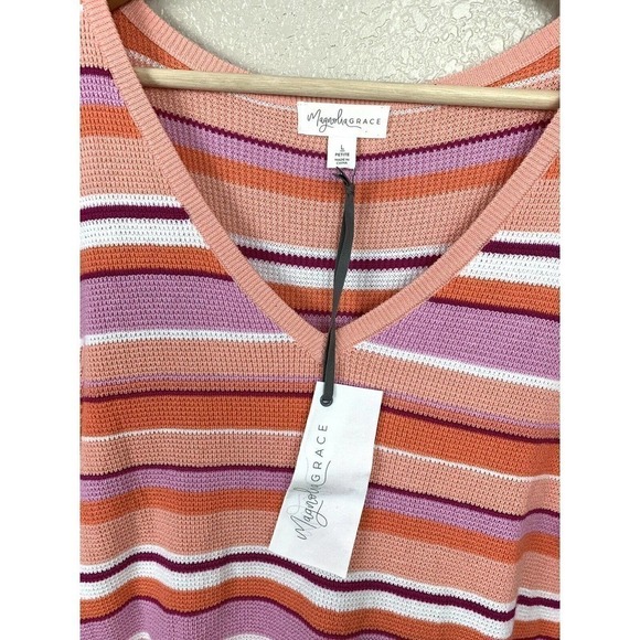 Stitch Fix Magnolia Grace Waffle Knit Stripe Tunic - Picture 2 of 5